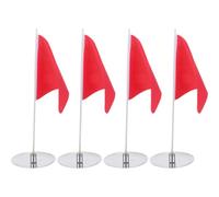 TOYANDONA Set di Bandiere da Golf Rosse e Tessuto Oxford 4 Set con Coppette in Acciaio Inossidabile Design Robusto e Facile Installazione per Pratica su Campo da Putting e Tornei