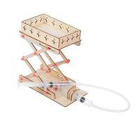 TOYANDONA Set Kit Giocattolo Idraulico Fai da Te in Legno Piattaforma Elevatrice Regolabile per Esperimenti Scientifici Progetto Educativo per Stimola Creatività e Apprendimento Stem