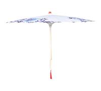 TOYANDONA Silk Umbrella Props Retro Design in Blu With Legno, Classic Parasole Giapponese For Christmas And Valentine's Day, For Female Friends And Photography