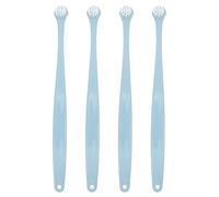 TOYANDONA Spazzolino da Denti Rotondo per Animali Domestici 4 Pezzi con Setole Morbide e Micro Testina Strumento Portatile per la Pulizia Orale di Cani Piccoli Gatti e Cuccioli Adatto