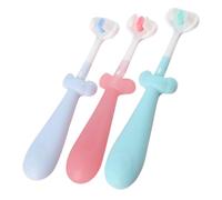 TOYANDONA Spazzolino Design Carino e Manico Antiscivolo in Pp e Tpe Setole Morbide per 3 Pezzi per Pulizia dei Primi Dentini