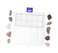TOYANDONA Specimen Minerali e per Kit Geologico Educativo con e per Scuola e Apprendimento Domestico Include Scatola Espositiva e Guida Didattica