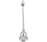 TOYANDONA Spegnicandele retrò a Campana con Manico in Metallo Argento, Estintore Rustico per Candele da tè e Decorazioni Natalizie, Accessorio Sicuro per Uso Domestico e Chiese