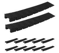 TOYANDONA Spessori di Plastica Neri Resistente alle Intemperie per Livellamento Base Fontana da Giardino 12 Pezzi Altezza 0,8cm, per Uso Esterno in Spazi Pubblici e Piazze