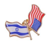 TOYANDONA Spilla Bandiera Usa e Israele Commemorativa Amicizia Spilla da Smaltata Accessorio Patriottico Versatile per Abbigliamento Cravatte e Cappelli Simbolo di Duraturo tra Nazioni