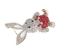 TOYANDONA Spilla Coniglio Strass Lucida da Donna, Spilla Anti-esposizione per Abiti, Camicie e Sciarpe, Gioielli Animali Raffinati per Feste e Accessori Moda