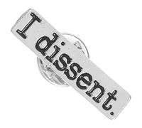 TOYANDONA Spilla da Abito in Lega Lettere i Dissent Argento Spilla da Donna alla Moda per Feste e Abbigliamento Accessorio Elegante Unisex per Amici e Famiglia