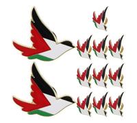 TOYANDONA Spilla da bavero con bandiera palestinese da 12 pezzi - Spilla smaltata a forma di colomba della pace, spilla patriottica per la consapevolezza del Medio Oriente, per giacca o sciarpa -
