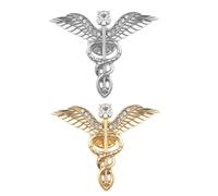 TOYANDONA Spilla da Vestiti a Forma di Piume D’angelo, 2 Pezzi, Decorazione Moda per Feste e Matrimoni, Design Pratico e Materiali Resistenti, Accessorio Elegante per Donna