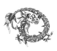 TOYANDONA Spilla Drago Vintage in Lega Metallo Spilla da Bavero per Vestiti da Uomo Animale per Giacca Regalo Natale e Compleanno