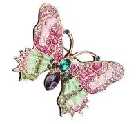 TOYANDONA Spilla Farfalla Vintage in Lega Smalto e Strass, Spillo Decorativo per Sciarpe e Cappelli, Effetto Elegante e Resistente, la Festa della Mamma