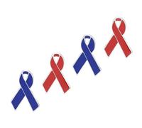 TOYANDONA Spilla Nastro Rosso in Lega 4 Pezzi Accessorio Creativo per Abbigliamento e Borse Simbolo per la Giornata Mondiale Contro l'Aids Decorazione Significativa per Zainetti e