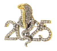 TOYANDONA Spilla Serpente Capodanno Cinese Donna Spilla con Cristalli Elegante per Giacche e Maglioni Accessorio Zodiacale Protezione e Saggezza Decorazione Gioiello Vestiti