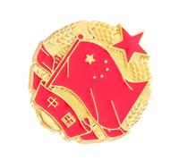 TOYANDONA Spilla Vintage Bandiera Nazionale Cinese Cinque Stelle Spilla in Metallo da Giacca per Decorazione Abbigliamento e Accessori Patriottici per Feste Nazionali