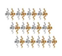 TOYANDONA Spirali per Chioma in Metallo a Forma di Serpente Set da 40 Pezzi Fermagli per Dreadlock e Polsini Decorativi per Coda di Cavallo Accessori Punk per Trecce Adatti a Styling