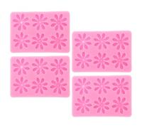 TOYANDONA Stampi in Silicone per Dolci a Forma di Margherita 4 Pezzi Design Multicavità e Superficie Antiaderente per Preparazione Dessert e Cioccolato