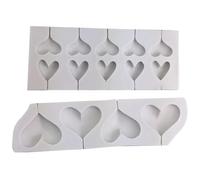 TOYANDONA Stampo per Caramelle Fai da Te in Silicone a Forma di Cuore, Set 2 Pezzi Grandi e Piccoli Stampi per Lecca-lecca, Flessibile e Riutilizzabile, Adatto per Cucina e Preparazioni
