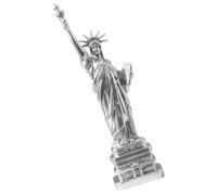 TOYANDONA Statua della Libertà Mini in Resina Argento per Casa e Ufficio | Superficie Liscia, Stile Semplice e Versatile, Esposizione Salvaspazio su Tavoli, Scaffali e Set Fotografici