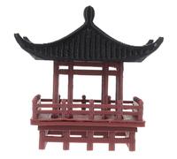 TOYANDONA Statua Mini Padiglione Cinese retrò in Plastica per Decorazione Bonsai e Micro Paesaggi, Ornamento da Giardino e Scrivania Dettagli Artigianali