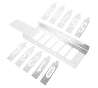 TOYANDONA Stencil Intagli Precisi in Ferro Riutilizzabili Numerici con 6 Slot Traforati e Aggiornamento Facile per Pittura Spray per Segnaletica Murale e Cassette Postali