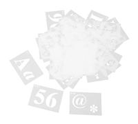 TOYANDONA Stencil Lettere Grandi Riutilizzabili in Plastica A5 40 Pezzi Stencil per Calligrafia e Pittura su Tessuto Modelli Alfabetici e Numerici per Decorazioni Fai da Te su Vestiti