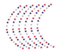 TOYANDONA Striscione Decorativo Stelle a Cinque Punte da 4 Metri, 6 Pezzi, Colori Oro, Argento e Blu per Festa del Giorno Dell’indipendenza Usa, Decorazione Appesa per Giardino e Sfondo