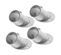 TOYANDONA Supporti Flangia per Asta Armadio 90° in Acciaio Inox 4 Pezzi, Staffe Muro per Guardaroba e Bagno, Base Fissa per Tubo 26 Mm, Montaggio Angolare per Risparmio Spazio