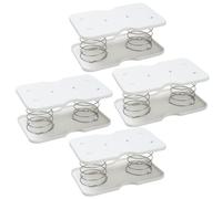 TOYANDONA Supporto a Molla per Scatola di Fazzoletti 4 Pezzi Base Resistente in PP e Filo D’Acciaio Accessorio Bagno per Soggiorno Cucina e Ufficio