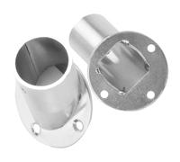 TOYANDONA Supporto Angolare per Asta Appendiabiti 90° in Acciaio Inox, Staffa Alta per Armadio e Bagno, Set 2 Pezzi Flangia Fissa per Organizzazione Guardaroba