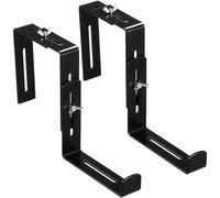 TOYANDONA Supporto Fioriera da Appendere in Ferro Nero per Balcone e Patio | Struttura a Cestello Rettangolare, Gancio Curvo, Montaggio senza Attrezzi, per Ringhiere e Recinzioni