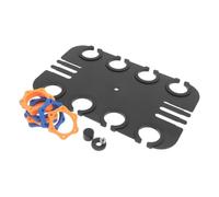 TOYANDONA Supporto Microfono da Resistente Rettangolare Nero con 8 Fori in al Carbonio per Setup Podcast e Sessioni di Registrazione