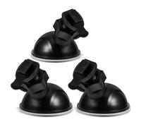 TOYANDONA Supporto per Dash Cam Testa a Sfera Mini 1/4 3 Pezzi, con Ventosa, Supporto per Telecamera da Auto, Plastico Nero, Singolo Blocco, Rotazione 360°, per Cruscotto Auto