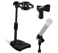 TOYANDONA Supporto Per Microfono Da Tavolo Regolabile Con Clip Fissa e Base Stabile Staffa Antiurto Per Microfoni Da 1,77 a 5,2 Cm Per Registrazione Podcast e Conferenze