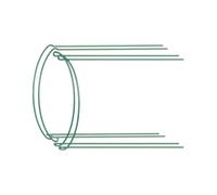 TOYANDONA Supporto per Piante per Clematis e Pisello Odoroso 4 Pezzi in Ferro Verde Semicircolare Mantiene le Piante Dritte e Non Si Deforma Facilmente, per Giardino e Balcone