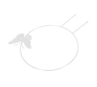 TOYANDONA Supporto per Piante Rampicanti in Ferro Bianco, Traliccio Rotondo per Vasi e Piante Fiorite, Supporto Stabile per Giardino e Vaso, Creativo e Naturale
