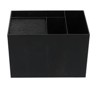 TOYANDONA Supporto Portasci di Plastica Nero con 6 Scomparti di Diverse Dimensioni per Organizzare e Conservare Strumenti per Parrucchieri e Pettini, per Saloni e Hotel con Grande Capacità