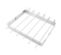 TOYANDONA Supporto Portatile e Compatto in Acciaio Inossidabile per Spiedini Resistente al Calore Accessorio Pratico per Barbecue All'aperto e Campeggio per Grigliate in Giardino