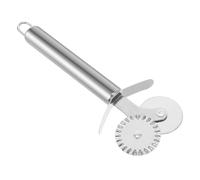 TOYANDONA Tagliapizza Doppia Rotella in Acciaio Resistente Rotella Liscia per Taglio Preciso di Pizza Pancake e Dolci Utensile Professionale per Ristoranti e Uso Domestico con Gancio per