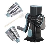 TOYANDONA Tagliaverdure Manuale con Maniglia Grattugia Rotante per Formaggio e Affettatrice in Acciaio con Base Ventosa Tritatutto per Verdure e Patate Utensile Cucina Multifunzione