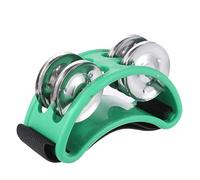TOYANDONA tamburello per i piedi tamburellare applaudire tamburo etereo strumenti tamburo a mano strumento musicale the sound campanellini del piede jingle bells a percussione ai piedi Green