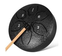 TOYANDONA Tamburo Tascabile Con Note Tamburo Lingua in Metallo e Legno Per Esterni Strumento Percussione Facile Da Imparare Con Borsa e Bacchette