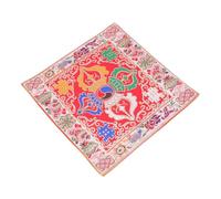 TOYANDONA Tappetino Antiscivolo Doppio Per Ciotola Sonora Religiosa Rosso, Cuscino Rituale Buddista Imbottito, Supporto Decorativo Pratico Per Campane Tibetane e Meditazione