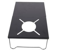 TOYANDONA tavolo pieghevole accessori da campeggio tavolo e sedie da campeggio griglia piccolo graticola per barbecue tavolo da campo tavolo da campeggio compatto Acciaio inossidabile Nero