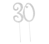 TOYANDONA Topper per Torta Anni con Strass Riciclabile Decorazioni e Riutilizzabili per Feste e Compleanno