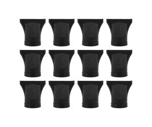 TOYANDONA Ugelli Concentratori e Facilita lo Styling Professionale 12 Pezzi per Asciugacapelli Riduce L'impatto Sul Capello in PC Nero, Compatibili Diametro 4,35-4,5 Cm