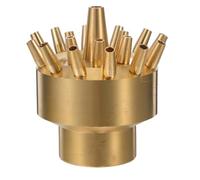 TOYANDONA Ugello per Fontana da Giardino con diffusore, 1,5" | Ugello a getto multidirezionale, testina per fontana in ottone per laghetto da giardino, museo, biblioteca, paesaggistica