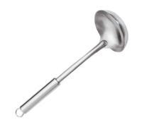 TOYANDONA Utensile da Cucina in Acciaio Inox 304 Manico lungo Mestolo per Zuppa Resistente al Calore Utensili da Cucina Foro per Appendere Adatto per Cottura Professionale e Domestica