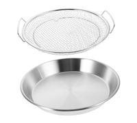 TOYANDONA Vassoio Filtro Olio Cucina in Acciaio Resistente con Setaccio Rete Integrata per Drenaggio Efficiente Facile da Pulire per Fritti Meno Unti in Casa