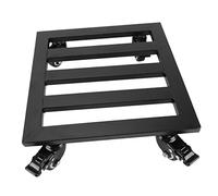TOYANDONA Vassoio per fioriere rotolando Supporti per Piante rotanti con Ruote Stand per Piante Indoor pentola fito Ruota carriola pianta impianto con Ruote Ferro da Stiro Nero