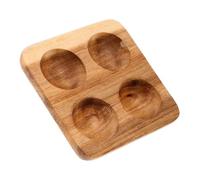 TOYANDONA Vassoio per Uova in Legno di Acacia 4 Scomparti Supporto Infrangibile per Conservazione su Design Raffinato per Cucina e Frigorifero